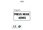 Panonceau indications diverses M9z 2 lignes