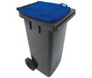 Manutan Expert - Conteneur mobile tri déchets 120L Bleu - 2 roues - 65% recyclé - Tri sélectif