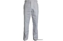 Pantalon de travail blanc coton poches genoux 