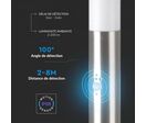 Borne de Jardin Acier Inoxydable avec Détecteur 80cm pour Ampoule E27 IP44 - Gris