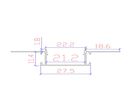 Profilé Aluminium encastré 2m pour Ruban LED Double Couvercle Blanc Opaque - Pack de 5