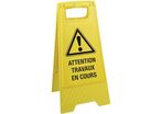 Taliaplast - Chevalet de signalisation Attention travaux - Jaune - Hauteur 62 cm - Sécurité chantier