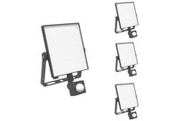 Pack de  4 - Projecteur LED Connecté WiFi RGBW 20W IP44 avec Détecteur de Mouvement