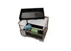 BAC DE RETENTION PE - 120 L / POUR CAISSES-PALETTE GRILLAGEE