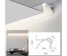 Profilé Aluminium Blanc 2m pour Ruban LED simple pour Faux-Plafond