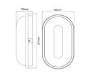 Applique LED Murale 20W Blanche Ovale IP65 - Blanc Neutre 4000K - 5500K