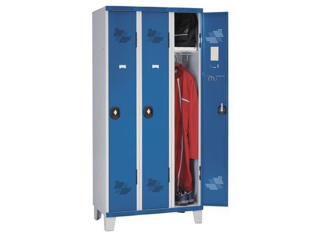 Vest Mono S/p Ip 3 Col L900x H1915xp500 Cadenas Gris/bleu