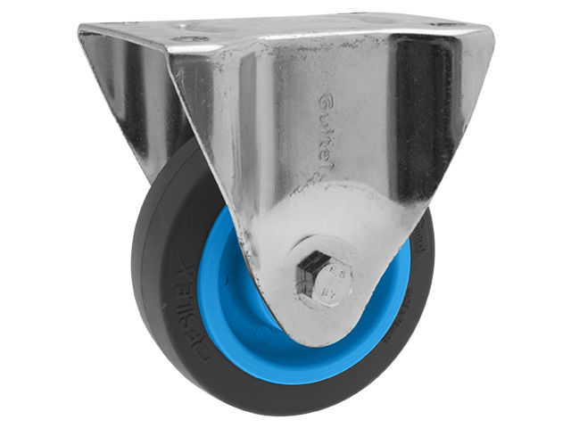 Roulette Résilex 300kg , fixe Ø 125mm, certifiée Origine France Garantie