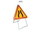 Panneau temporaire AK3 chaussée rétrécie