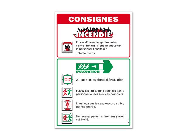 Consignes couloir hopital