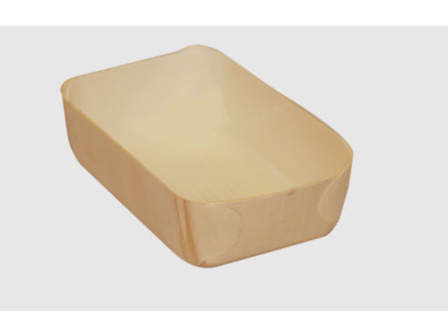 Barquette rectangulaire en bois thermocollé pour vos desserts, légumes,  fromages, viandes, plats préparés, produits de la mer, gratins, pâtes…