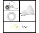 Kit spot LED GU10 5 watt (éq. 50 watt) avec support blanc