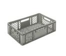 Bac gerbable norme europe 600x400x170 mm ajouré - Poignées ouvertes