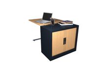 Armoire métal rideaux PVC lame terminale recouverte hauteur 69 cm