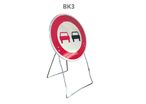 Panneau temporaire BK3 interdiction de dépasser