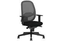 Siège de bureau ergonomique noir Eggy - Fauteuil de télétravail réglable - Renfort lombaire - Charge max 110kg