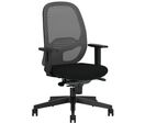 Siège de bureau ergonomique noir Eggy - Fauteuil de télétravail réglable - Renfort lombaire - Charge max 110kg
