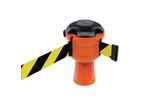 Skipper - Poteau de guidage à sangle rétractable - Sangle 9m Noir/Jaune - Intérieur/Extérieur - Recyclable