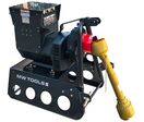 Groupe électrogène agricole 40 kW (50 kVA) pour tracteur dès 80 ch - 230 V et 400 V - Régulateur AVR - Cardan et attelage trois points MW Tools PTG400