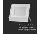 Projecteur LED Gris 100W 185lm/W - Blanc Neutre 4000K - 5500K