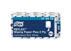 Tork - Bobine d'essuyage centrale Reflex Plus Blanche - 450 feuilles - Ouate de cellulose 100% recyclée - Usage alimentaire