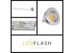 Kit spot LED GU5.3 COB 5 watt (éq. 50 watt) - Couleur éclairage - Blanc chaud 3000°K