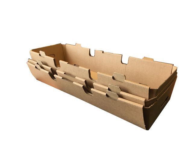 Emballage navette empilable en carton ondulé