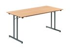 Table pliante L.1600 x P.800 mm hêtre et anthracite