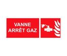 Panneau picto vanne arrêt gaz