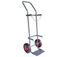 Manutan Expert - Diable porte-bouteilles acier - Charge 200 kg - Roues caoutchouc 250 mm - Gris