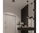 Plafonnier Carré pour Ampoule GU10 - Noir