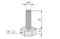 Pieds réglables pour profilés