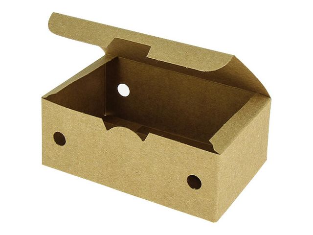 Boîte nuggets carton kraft brun 114x73x45 mm carton + cire naturelle x 500 Firplast