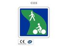 Panneau C115 voie verte piétons et véhicules non motorisés