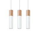 Suspension 3 Lampes Bois pour Ampoule GU10 - Blanc