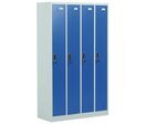 Manutan Expert - Vestiaire Industrie Propre 4 Colonnes - Acier Gris/Bleu - 185x109cm - À Monter