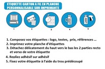 Planche d'étiquettes carton avec trou personnalisable