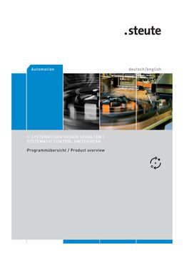 Catalogue - gamme AUTOMATION - pédales, poignées de commande, interrupteurs, capteurs, arrêt d'urgence,