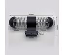 Applique Murale LED IP44 Double Faisceau Verre Argenté E27