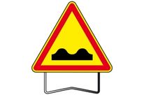 Panneaux de danger temporaire &amp;quot;AK2 Dos d&amp;#039;âne&amp;quot; sur pieds T1 taille 1000