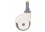 Roulette de collectivité BEDLUX COMPOSITE MONO-GALET A tige – Blocage - trois fonctions 150 mm