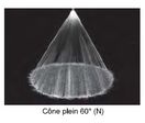 Buse en matière plastique à turbulence axiale, cône plein NC