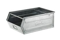 Bac à bec métallique zingué double barre 28 litres