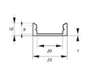 Profilé Aluminium pour Ruban LED Double Rangée - Couvercle Blanc Opaque - 2 m
