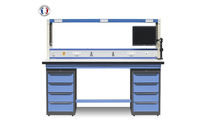 Établi électronicien avec caissons pieds et étagère - Urphen