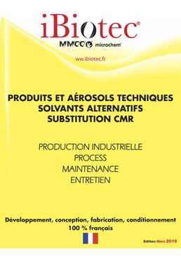 Produits et aérosols techniques, solvants alternatifs 
