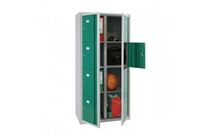 Vestiaire à ouverture centralisée 5 cases Corps et porte gris