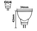 Ampoule LED GU4 / MR11 4W 12V - Blanc Froid 6000K - 8000K