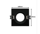 Support Spot Encastrable GU10/MR16 Carré Verre Effet Miroir
