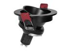 Support Spot GU10/MR16 Encastrable Rond Orientable Aluminium Noir